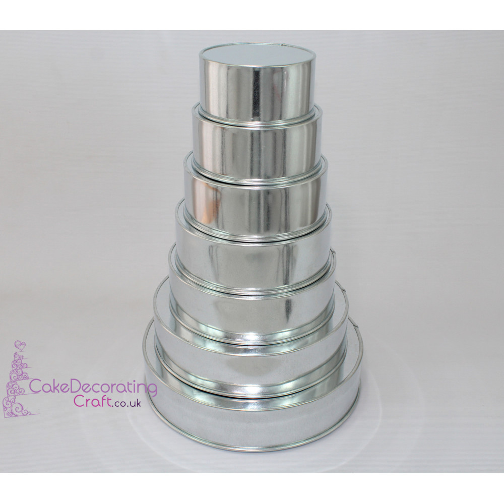 Round Cake Baking Tins | 3" Deep | Size 6 7 8 9 10 12 14 " | 7 Tiers | Hand Made